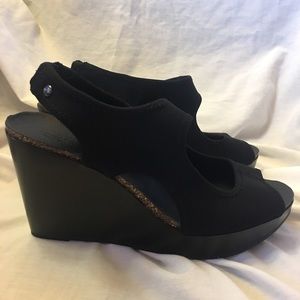 Women’s Vera Wang Platform Wedge Sandals 8.5 Black